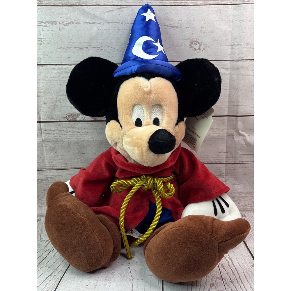 Disney Parks Sorcerer Mickey Mouse 19" Plush Walt Disney World Stuffed Toy Doll